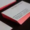 Visitenkarten mit Metapaper Heißfolienprägung schwarz und Farbschnitt neon Visitenkarten mit metapaper Heißfolienprägung schwarz und Farbschnitt neon