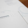 Briefpapier und Karten mit Blindprägung auf Metapaper extrarough Briefpapier mit Blindprägung auf Metapaper extrarough