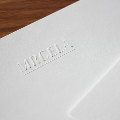 Briefpapier mit Blindprägung auf Gmund Cotton