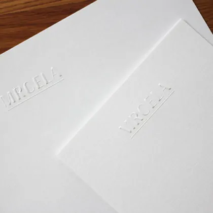 Karten und Briefpapier mit Blindprägung auf Gmund Cotton