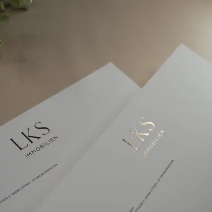 Briefpapier mit Heißfolienprägung