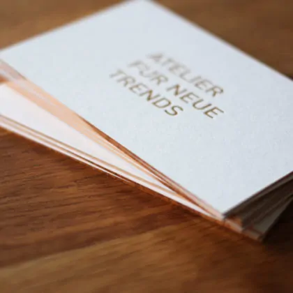 Karten Visitenkarten mit Folienschnitt und Letterpress auf GMUND cotton