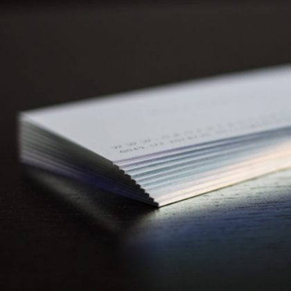 Karten mit Folienschnitt in light line laser reflektierend