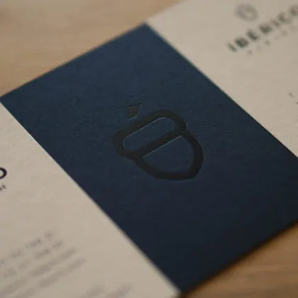 Visizenkarten mit Heißfolienprägung schwarz