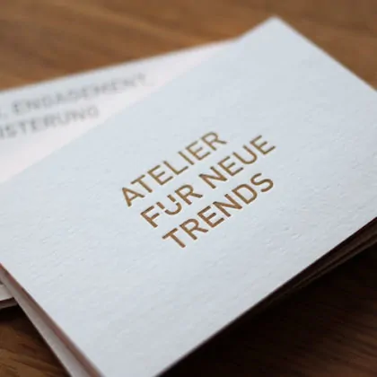 Lettepress Visitenkarten mit optionalen Folienfarbschnit