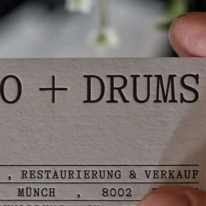 Visitenkarten mit Letterpress schwarz