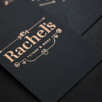 Visitenkarten mit roségold Heißfolienprägung