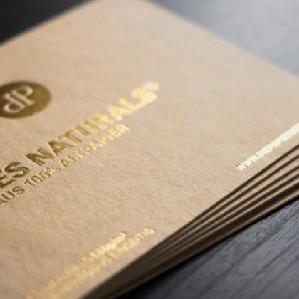 Les Naturals Karten mit Folienprägung gold