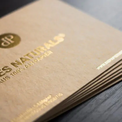 Les Naturals Karten mit Folienprägung gold
