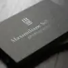Visitenkarten mit schwarzem Papier Folienprägung schwarz schwarze Visitenkarten mit schwarzer Heißfolienprägung