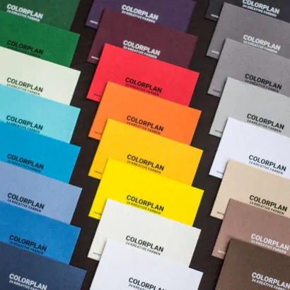 Visitenkarten mit farbigen Kartons Colorplan