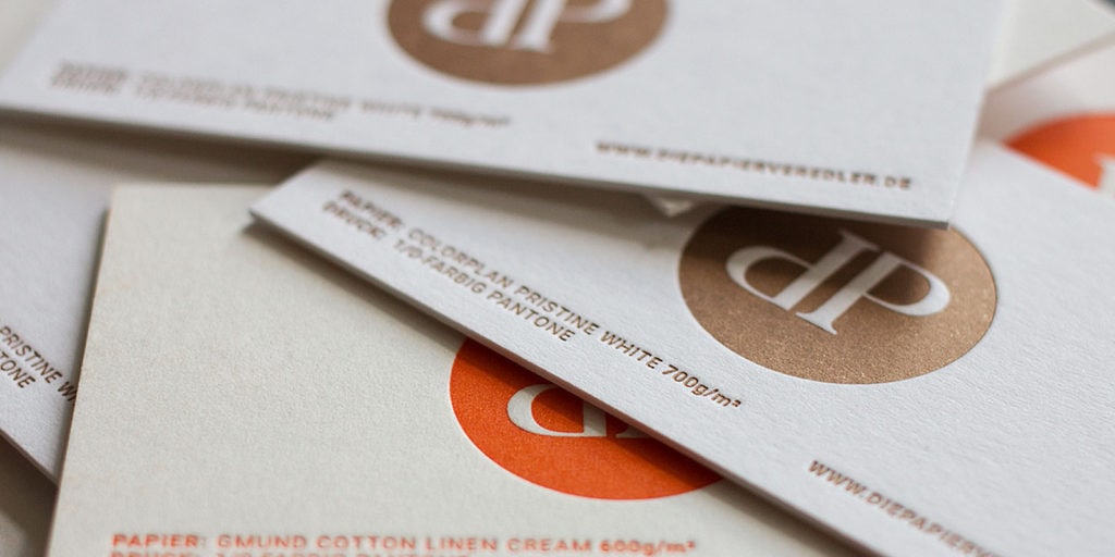 Visitenkarten mit Letterpress Sonderfarbe