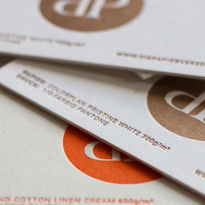Visitenkarten mit Letterpress Sonderfarbe