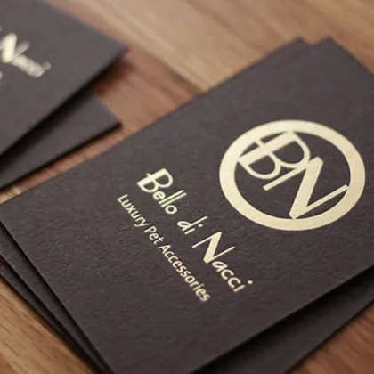 Produkte mit Heißfolienprägung Visitenkarten