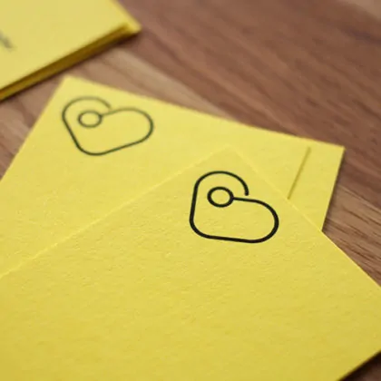 Colorplan Visitenkarten in factory yellow