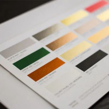 folienfarben karte muster