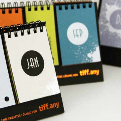 Endloskalender individuell Gmund Colors weißdruck