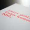 Letterpress Karten Compliment card mit neon Farbschnitt