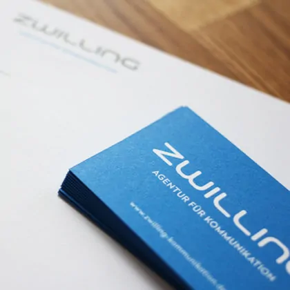 Naturpapier mit Sonderfarbe bedruckt