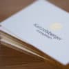 Folienschnitt Visitenkarten Champagner gold