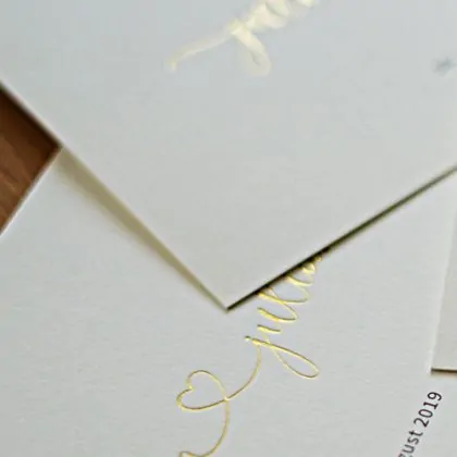 Folienprägung Hochzeitskarten