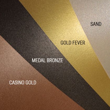 metallisches Papier majestic Farben gold kupfer bronze sand