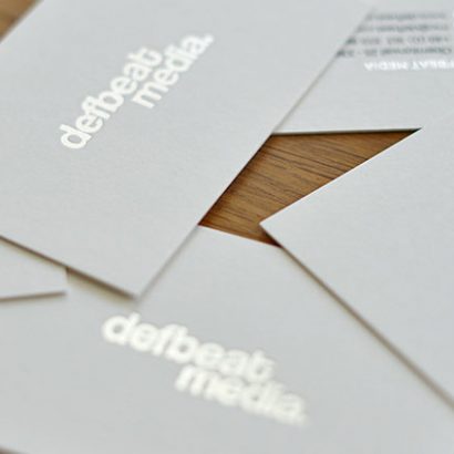 metallische Heißfolienprägung Visitenkarten