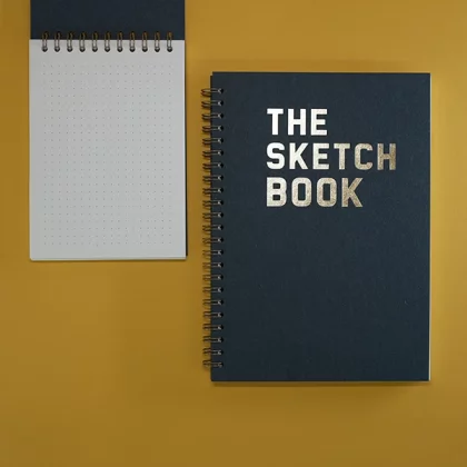 Notizblock mit goldener Heißfolie