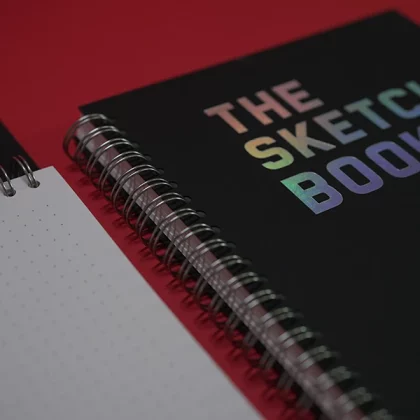 schwarze Notizblöcke individualisiert