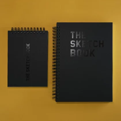 schwarze Notizblöcke individualisert