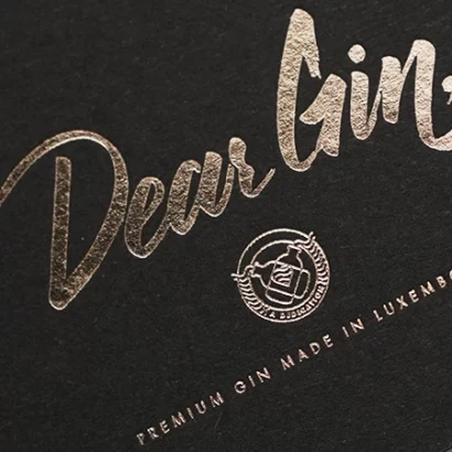 schwarze Visitenkarten mit Folienprägung