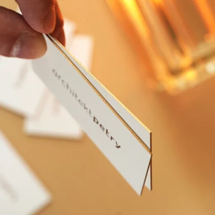 Letterpress Visitenkarten mit Farbschnitt