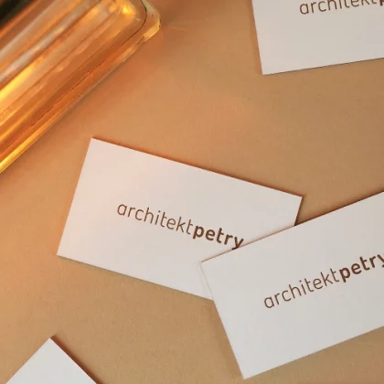 Letterpress Visitenkarten mit Farbschnitt