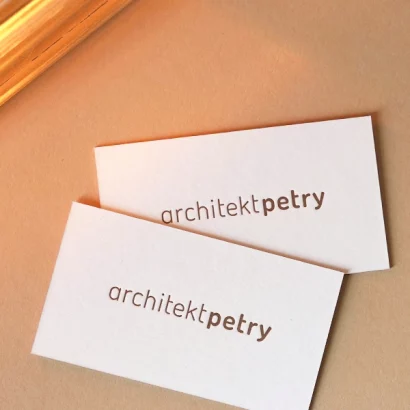 Letterpress Visitenkarten mit Farbschnitt