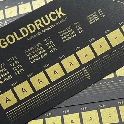 gold metallic Digitaldruck Karten