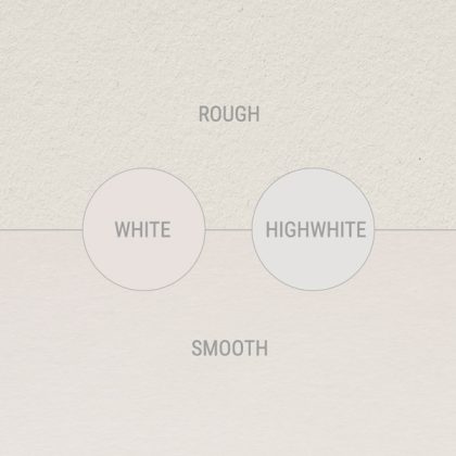 ungestrichene weisse Kartons